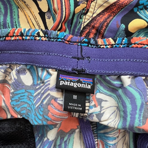 Patagonia Baggies Women’s 5 inch Shorts Subtidal Blue Multicolor Print Medium - Picture 5 of 7